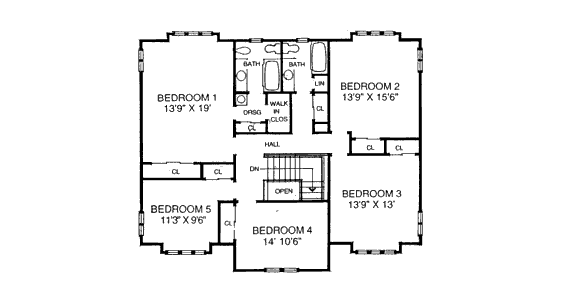 upper floor house blueprint