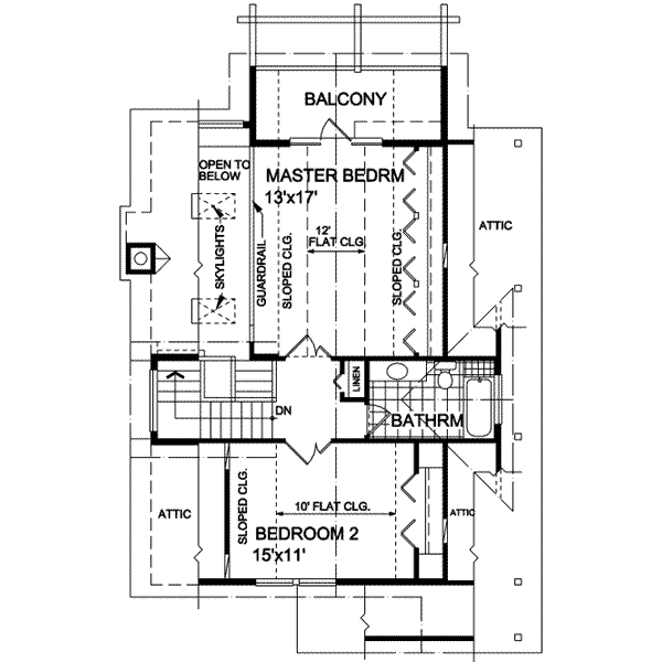 upper floor house blueprint