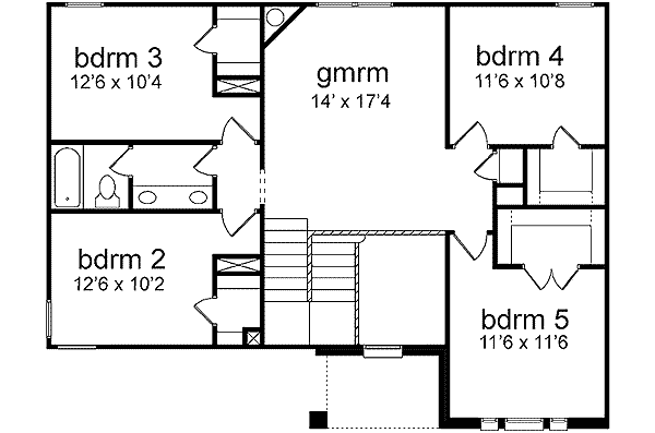 upper floor house blueprint