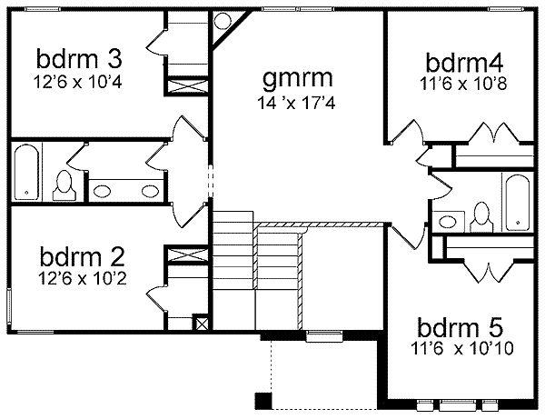 upper floor house blueprint