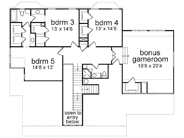 upper floor house blueprint