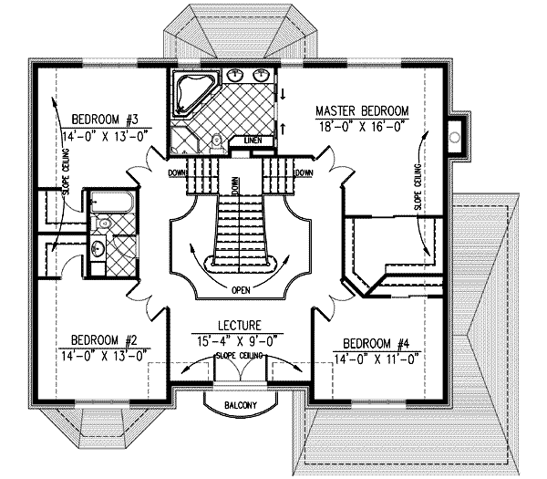 upper floor house blueprint