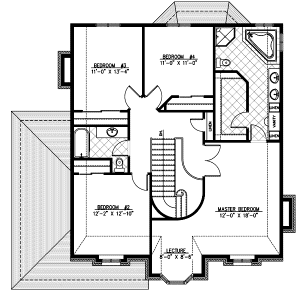upper floor house blueprint