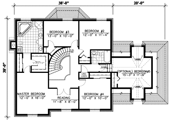 upper floor house blueprint