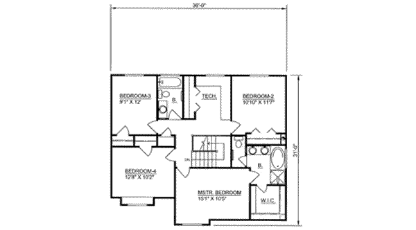 upper floor house blueprint