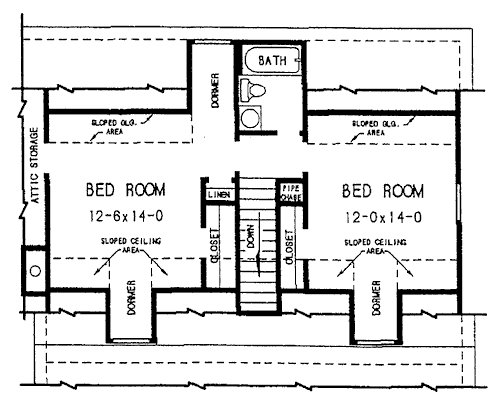 upper floor house blueprint