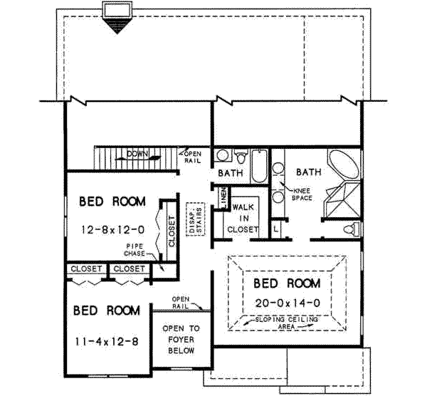 upper floor house blueprint