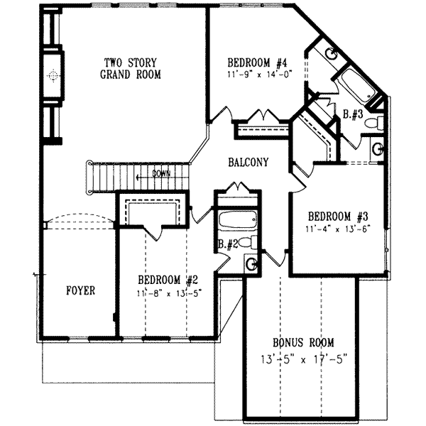 upper floor house blueprint