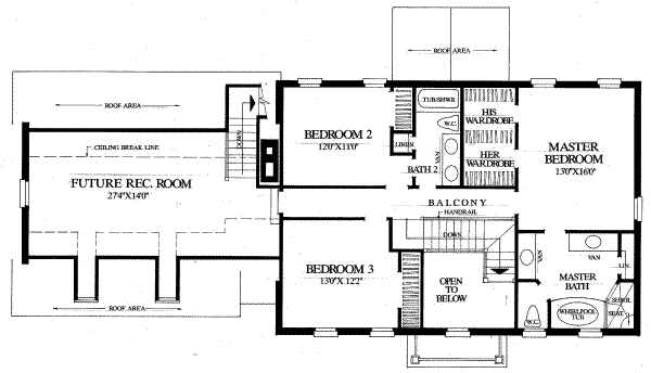 upper floor house blueprint