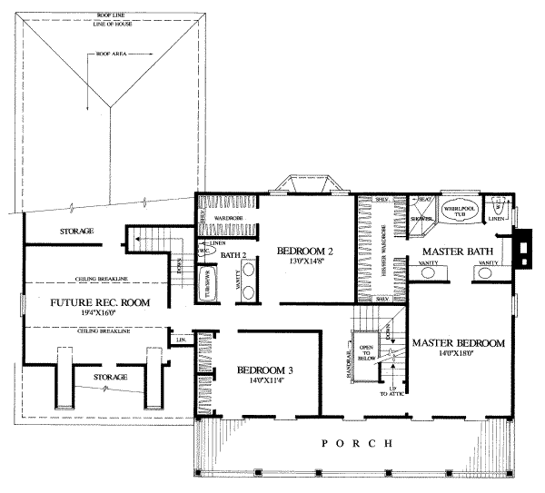 upper floor house blueprint