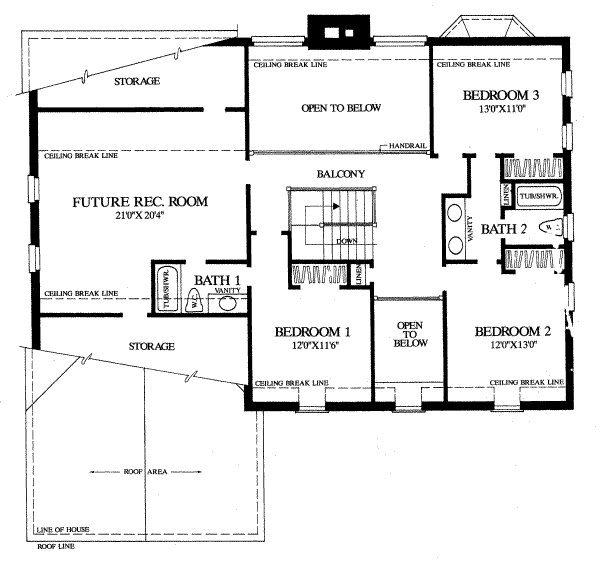 upper floor house blueprint