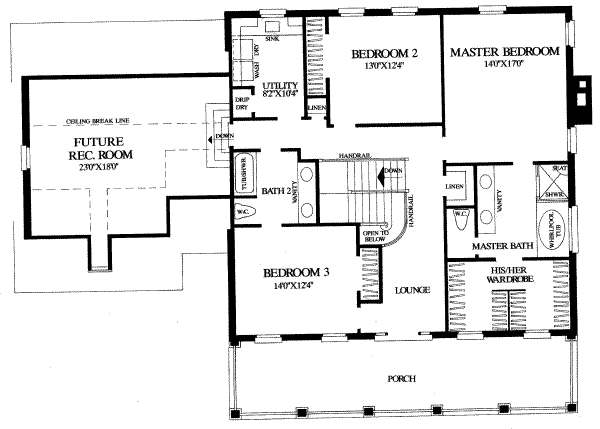 upper floor house blueprint
