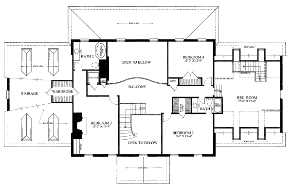 upper floor house blueprint
