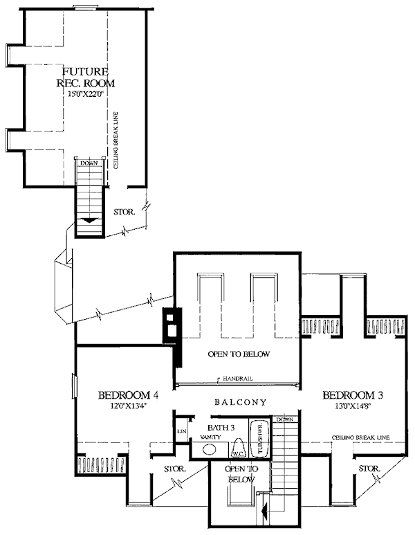 upper floor house blueprint