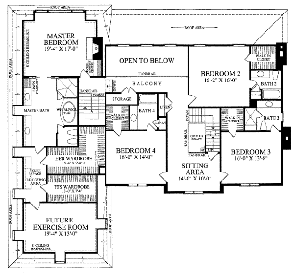 upper floor house blueprint
