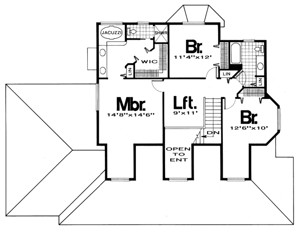 upper floor house blueprint