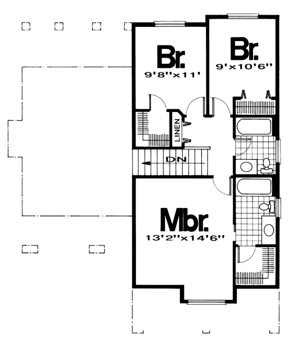 upper floor house blueprint