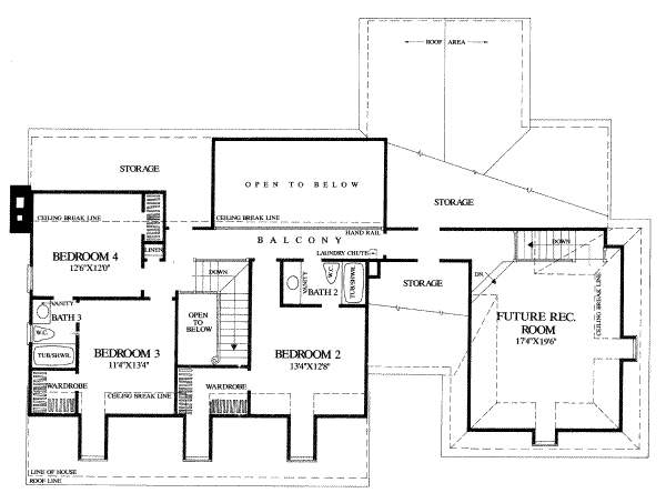upper floor house blueprint