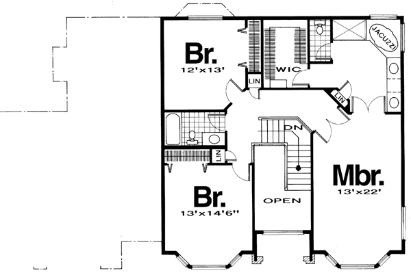 upper floor house blueprint