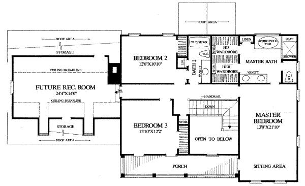 upper floor house blueprint