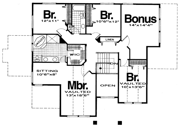 upper floor house blueprint