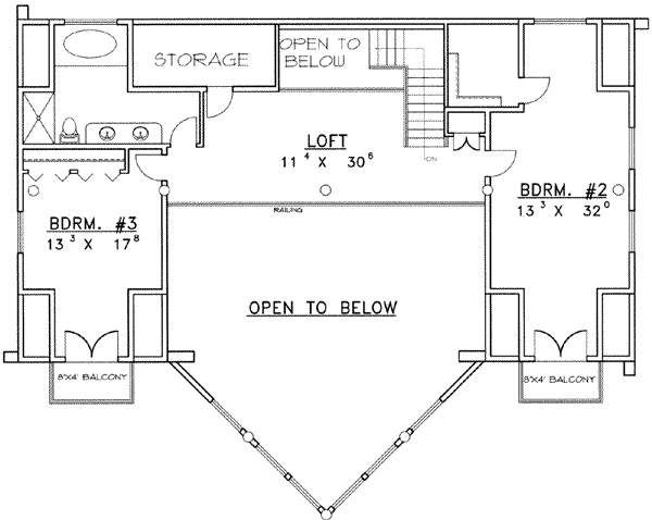 upper floor house blueprint