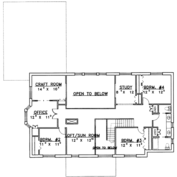upper floor house blueprint