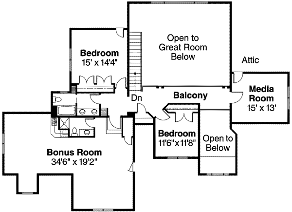upper floor house blueprint