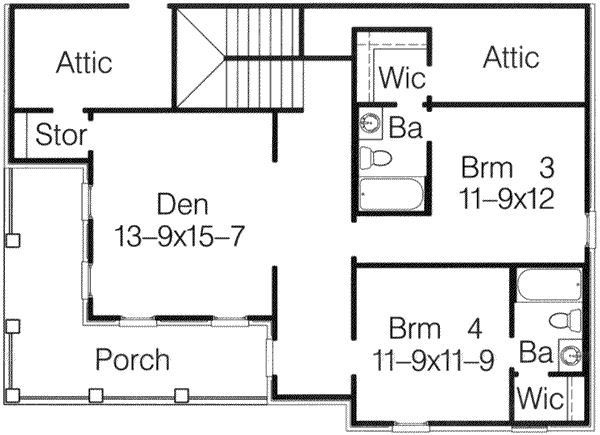upper floor house blueprint