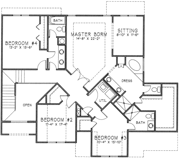 upper floor house blueprint