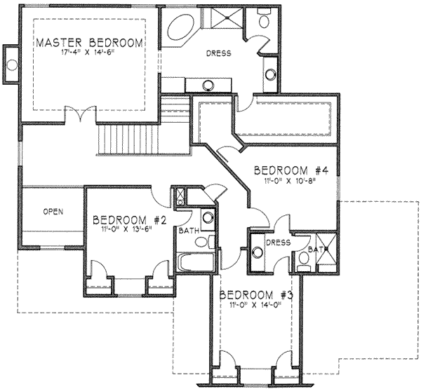 upper floor house blueprint