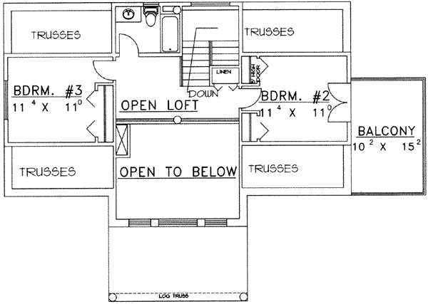 upper floor house blueprint