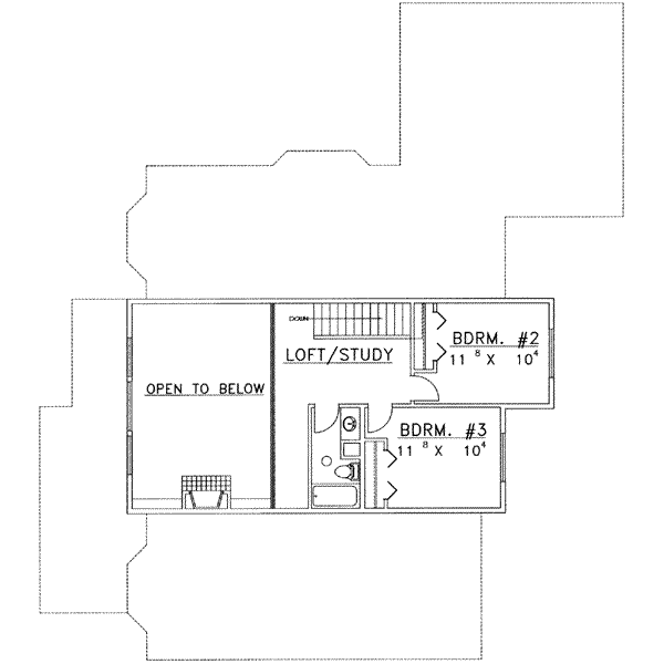 upper floor house blueprint