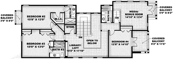 upper floor house blueprint