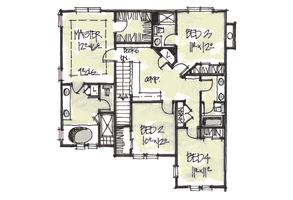 upper floor house blueprint