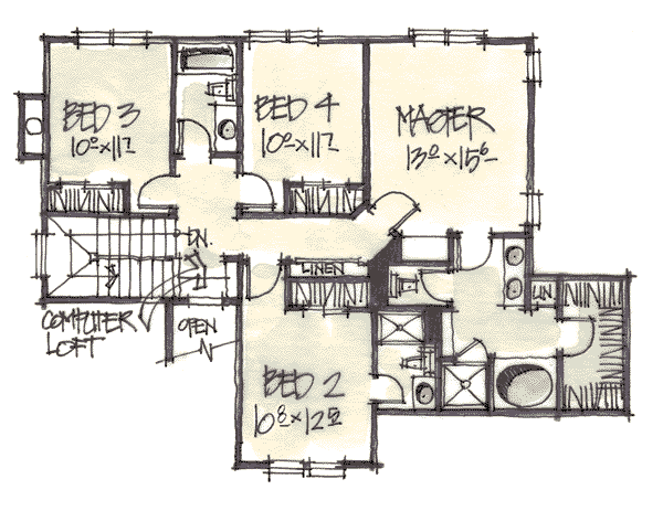upper floor house blueprint
