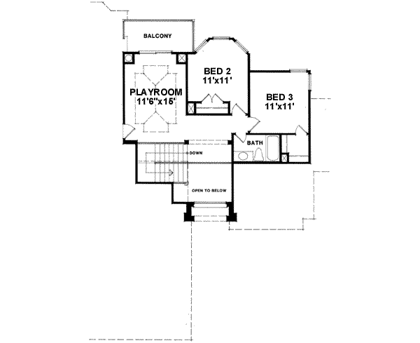 upper floor house blueprint