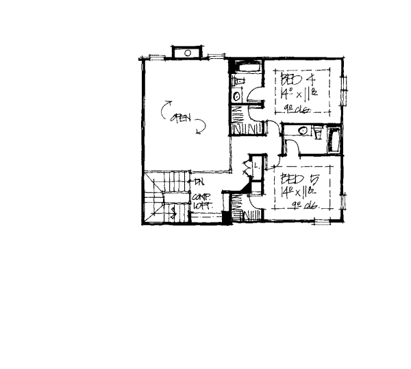 upper floor house blueprint