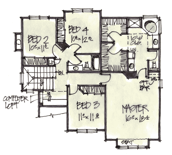 upper floor house blueprint