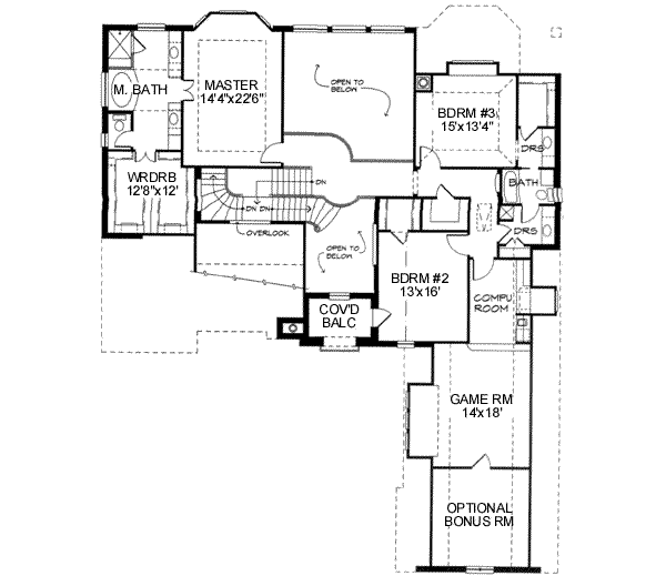 upper floor house blueprint