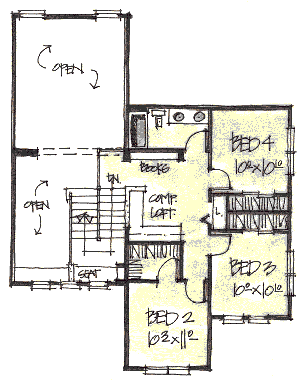 upper floor house blueprint