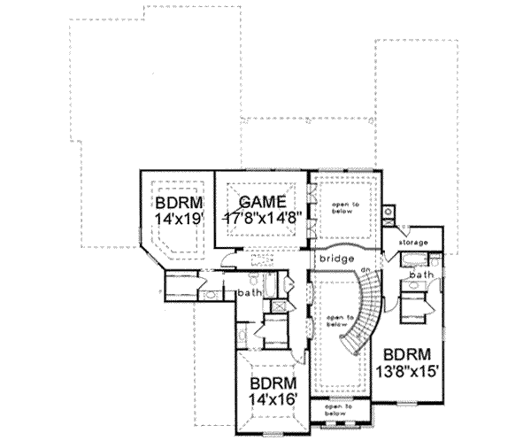 upper floor house blueprint