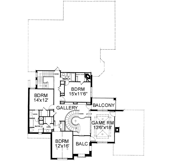upper floor house blueprint