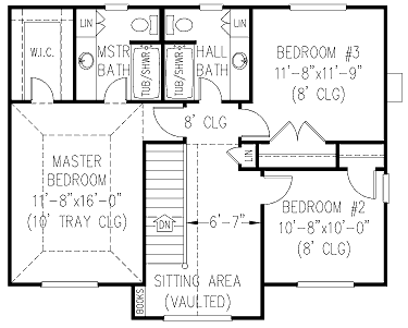 upper floor house blueprint