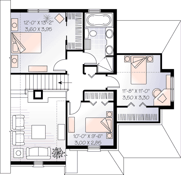 upper floor house blueprint