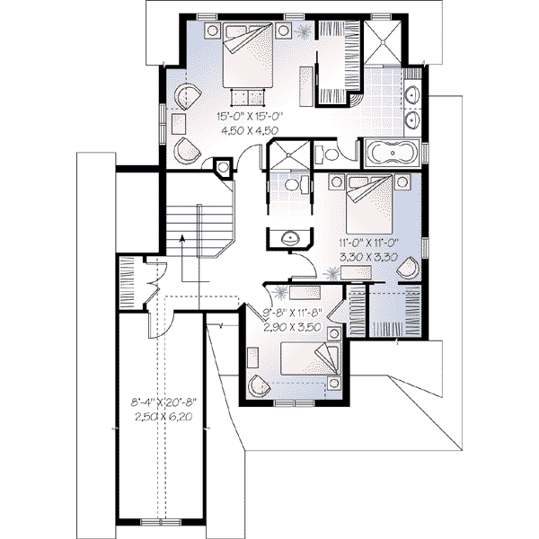 upper floor house blueprint