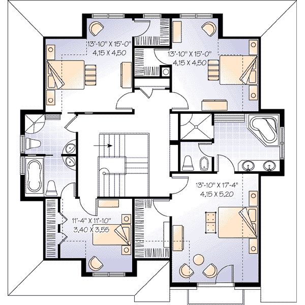 upper floor house blueprint
