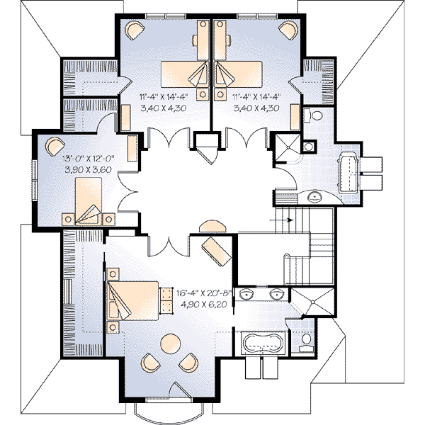 upper floor house blueprint
