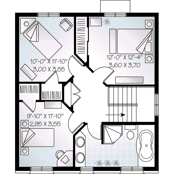 upper floor house blueprint