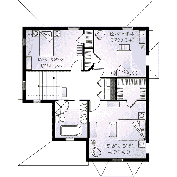 upper floor house blueprint